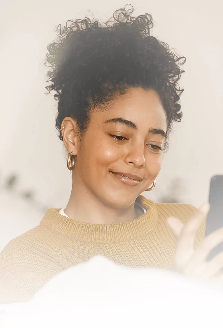 Woman with phone